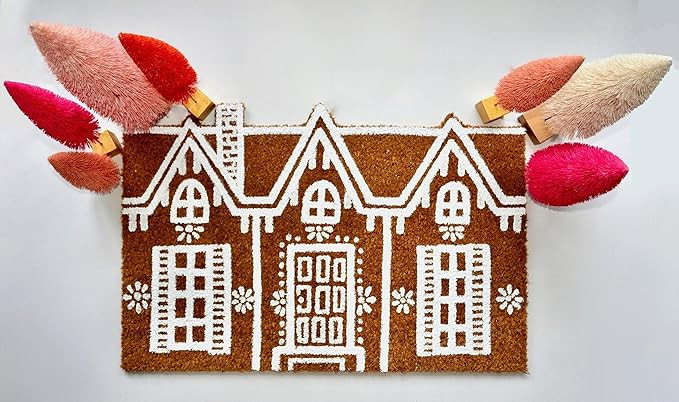 Whimsical Anthropologie Inspired Gingerbread Architectural Doormat Front Entrance Door Mat for In... | Amazon (US)