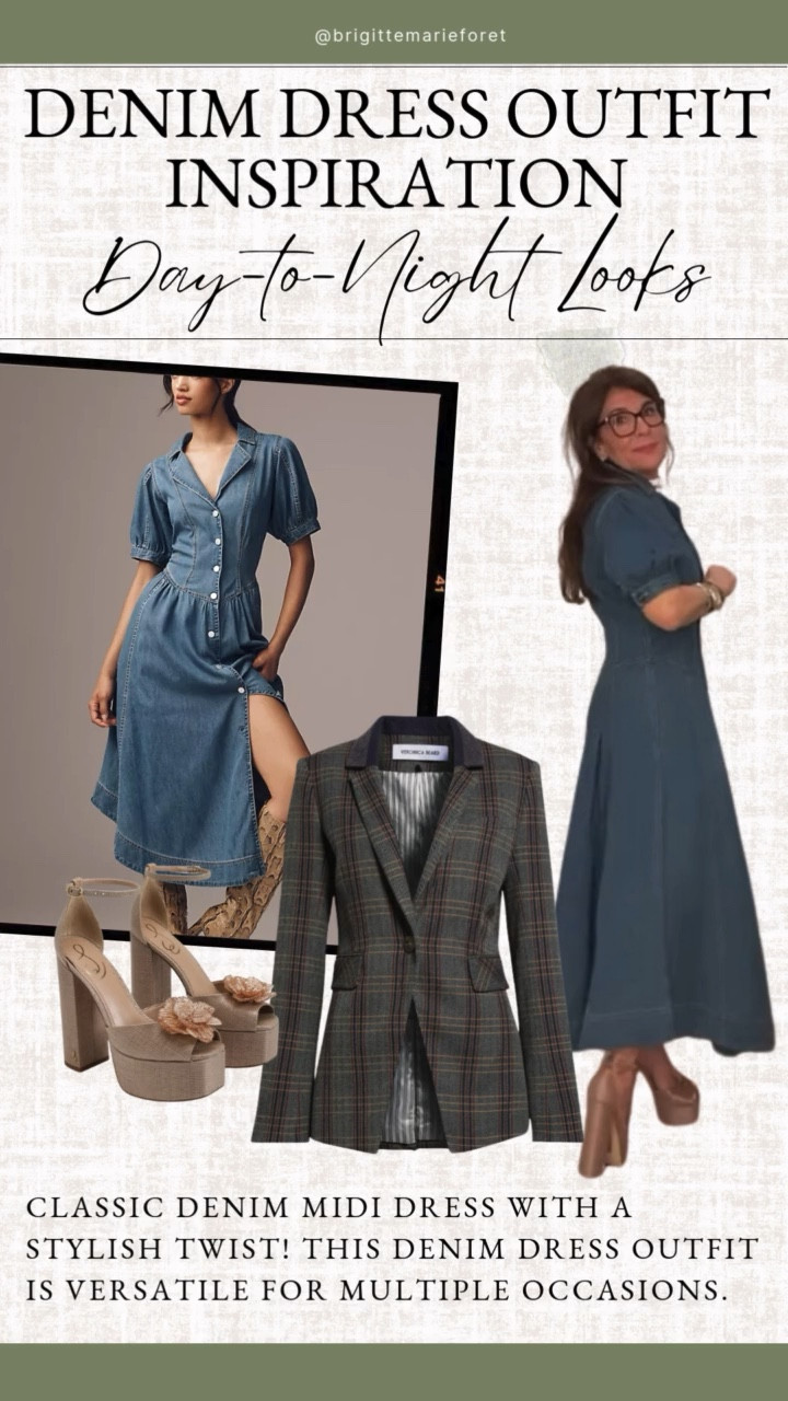 Classic denim midi dress with a stylish twist! this denim dress outfit is versatile for multiple occasions.

#LTKWorkwear #LTKTravel #LTKStyleTip