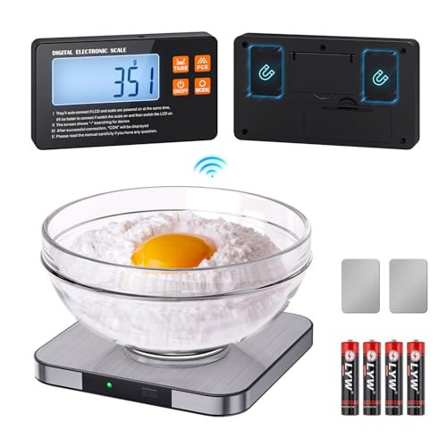 Food Kitchen Scale - TRUDIN Digital Food Weight Grams and Oz,USB Charging,Max.22lb/10kg,1g/0.05oz Accuracy,5 Units with Large Backlit LCD,Waterproof Easy-Clean (Light Silver) | Amazon (US)