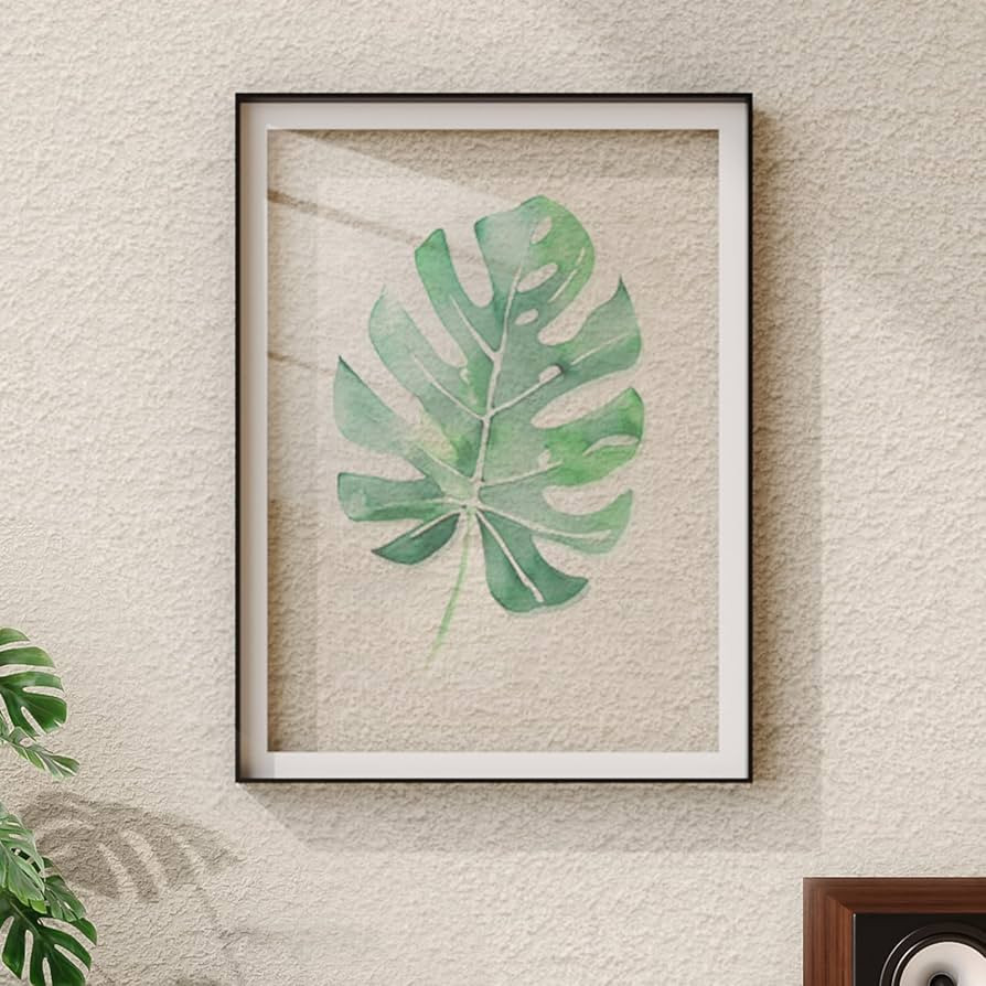 Acrylic Plant Wall Art for Bathroom Framed - 11.81x15.74 Inch Botanical Prints with Transparent B... | Amazon (US)