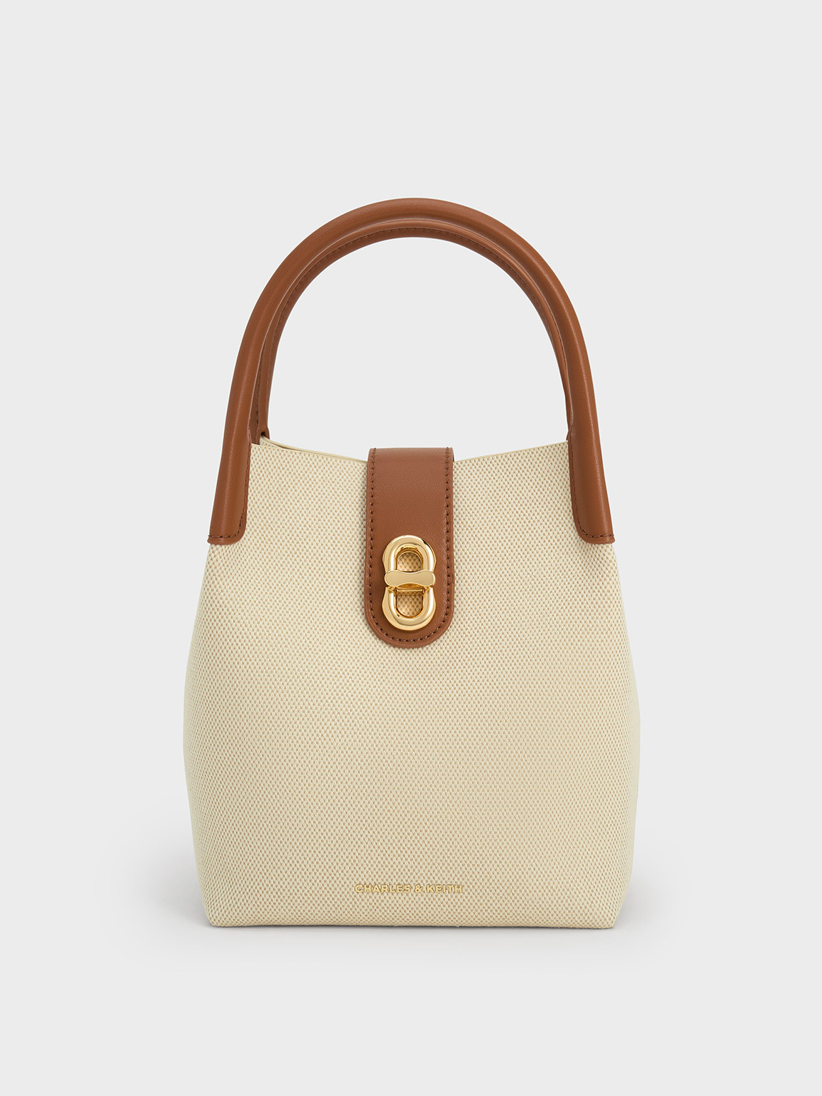 Tan Aubrielle Canvas Bucket Bag | CHARLES & KEITH | Charles & Keith US