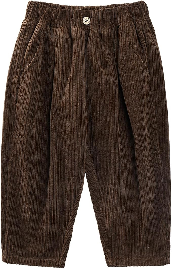 Toddler Boys Corduroy Baggy Wide Leg Pants | Amazon (US)