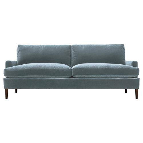 Claudie Slate Blue Sofa - 86" | Kathy Kuo Home