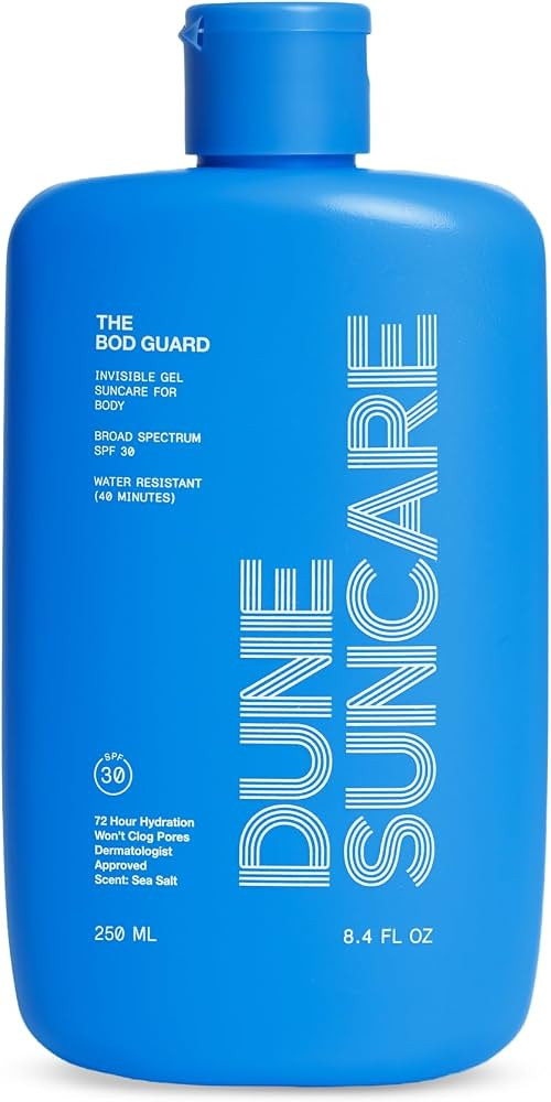 Amazon.com: DUNE SUNCARE The Bod Guard - Award-Winning Clear Invisible Gel Body Sunscreen - Broad... | Amazon (US)
