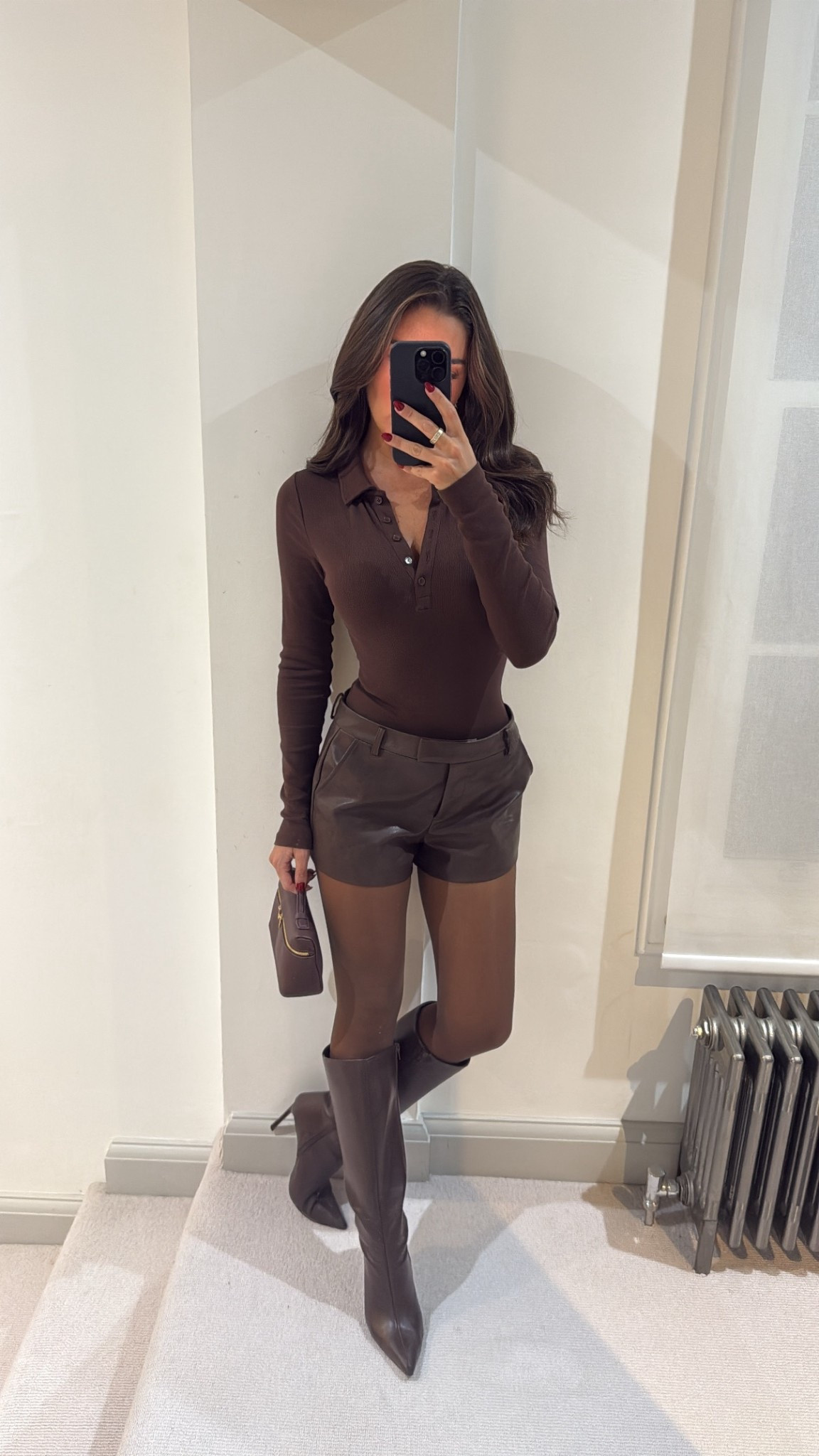 Winter outfit, chocolate brown, bodysuit, knee high boots, going out outfit, date night outfit 

#LTKdatenight #LTKwinter #LTKuk