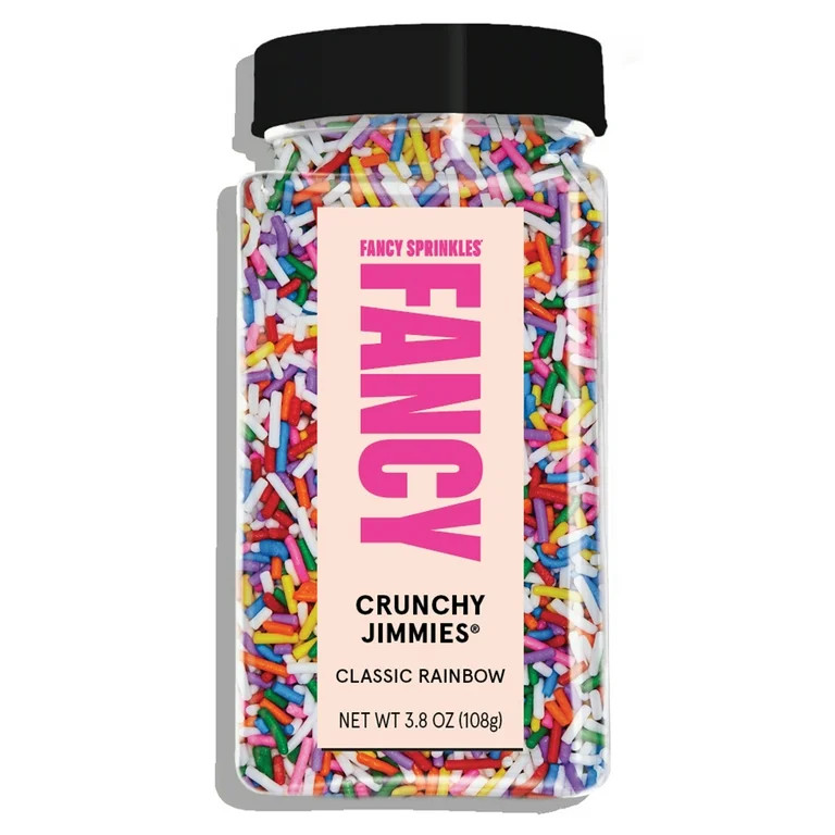 Fancy Sprinkles Classic Rainbow Crunchy Jimmies, Dessert Sprinkles, 3.8 oz - Walmart.com | Walmart (US)