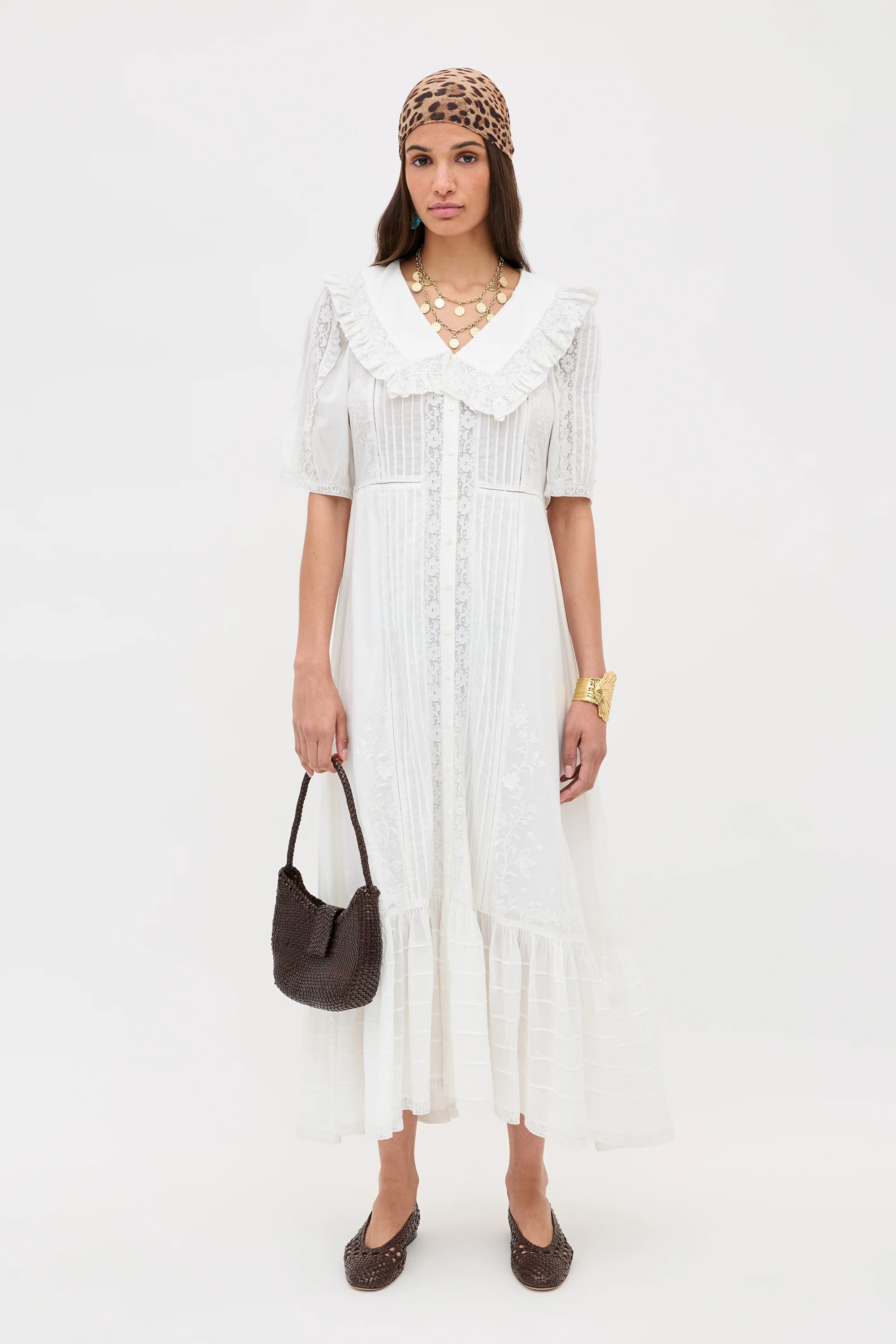 Edina - Pansy Embroidery White | Rixo