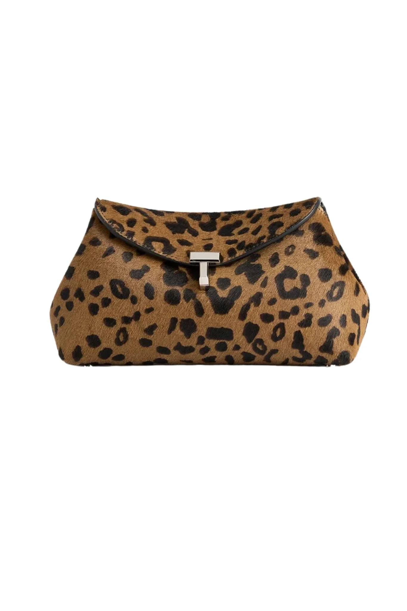 Toteme Mini T-Lock Pony Hair Clutch | Vermillion
