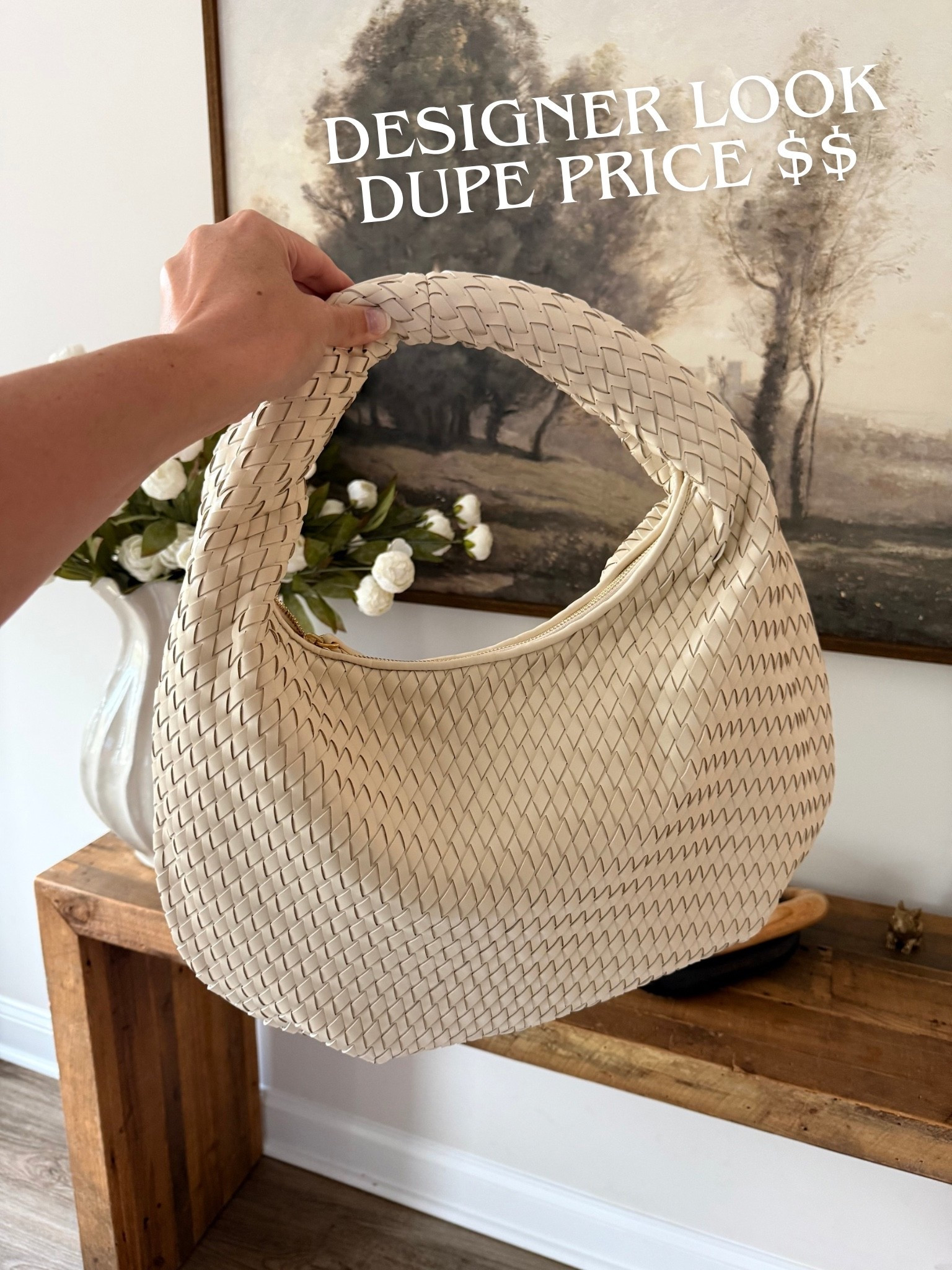 POV: you wanted the Bottega bag without the Bottega price tag 👀

This woven beauty is giving luxury for a fraction of the price 🤍
So chic, so elevated, and it goes with literally everything

Bag, handbag, dupe, Amazon, Amazon find, sale, spring, under50

#LTKSaleAlert #LTKSeasonal #LTKootd