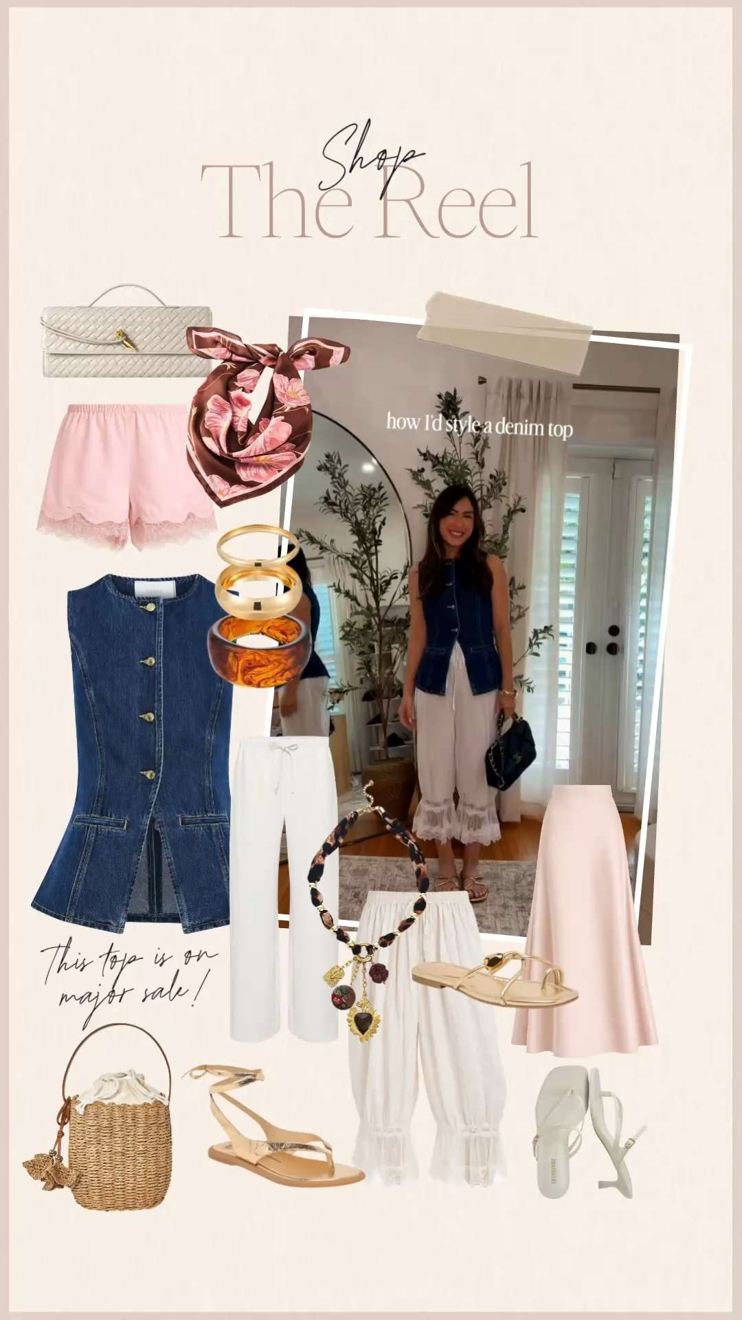 obsessed with how many ways you can style a simple denim top 🤍✨ from casual everyday looks to elevated, girly outfits, this top does it alllllll!

paired it with soft neutrals, gold accessories, and the cutest summer staples for an easy, put-together vibe

this top is on major sale rn so don’t miss it 🫶🏻 

 #LTKgrwm #LTKootd #LTKPetite