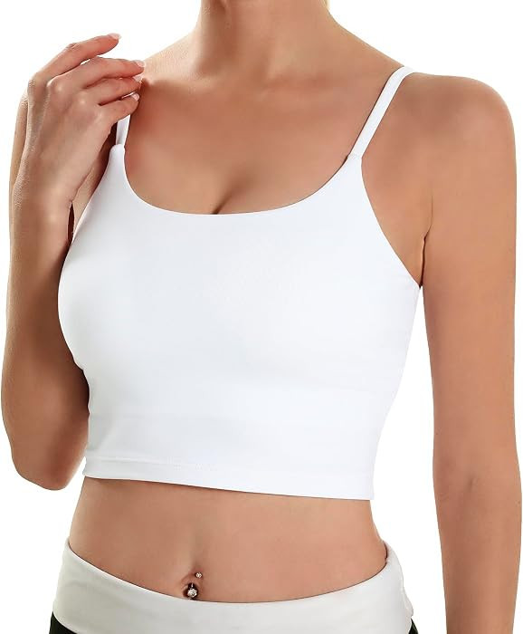 ECOPARTY Wirefree Padded Yoga Sports Bra for Women - Moisture Wicking Quick Dry Workout Crop Tank... | Amazon (US)
