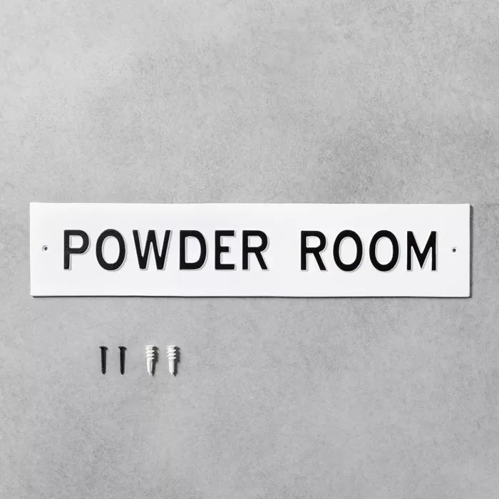 Powder Room Wall Sign White - Hearth & Hand™ with Magnolia | Target
