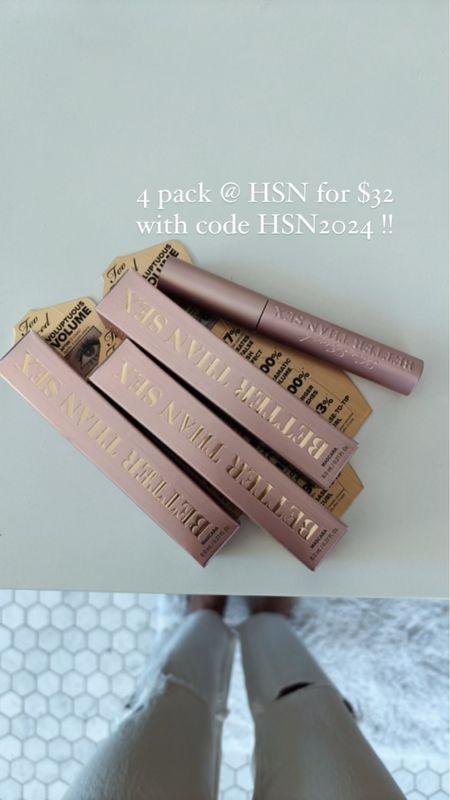 insane beauty deal going on now with @hsn! 🙌🏻 get one of my fave @toofaced mascara in a four pack for only $32! 🤯use code HSN2024
for $10 off any purchase of $20 or more for new customers! 🙌🏻
#hsninfluencer #lovehsn #ad 

#LTKbeauty #LTKsalealert