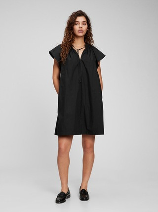 Tie-Front Flutter Sleeve Mini Dress | Gap (US)