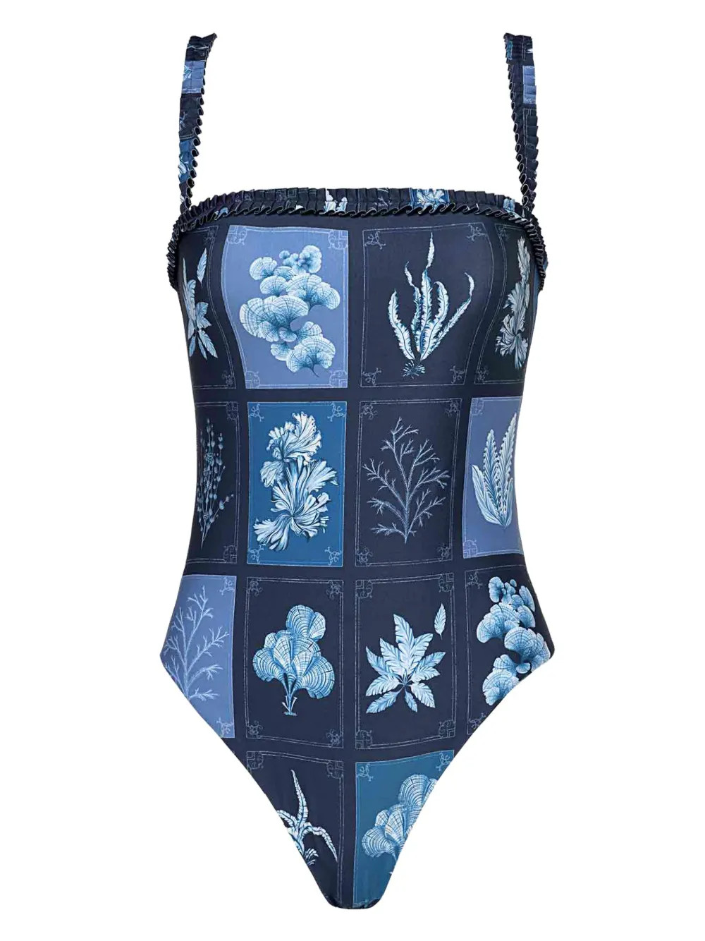 Agua By Agua Bendita Limón Algae graphic-print Swimsuit  - Farfetch | Farfetch Global