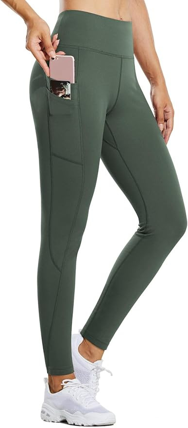baleaf Women's Fleece Lined Leggings Water Resistant Thermal Winter Warm Tights High Waisted with... | Amazon (US)