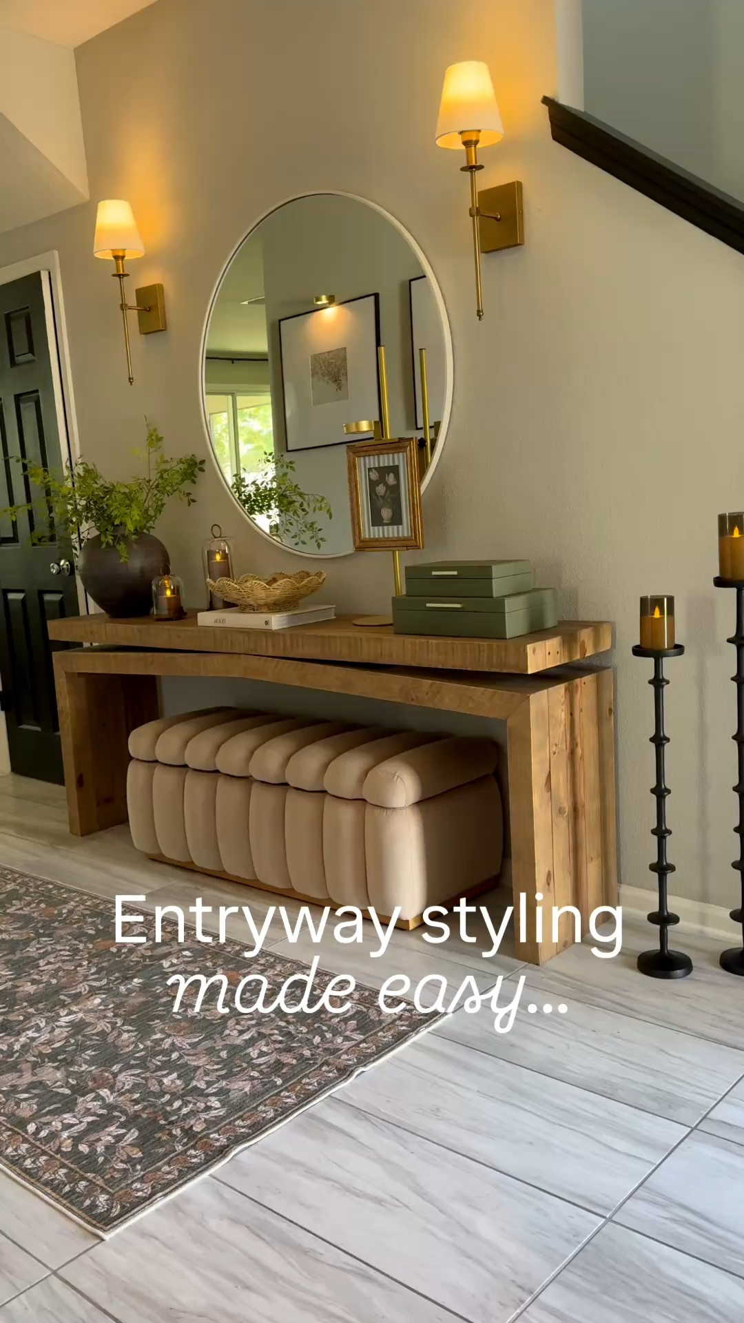 Simple affordable pieces for the win.. 😍 loving this console styling moment! I linked my exact console & some more similar affordable options I am loving

Console table, console table styling, entryway, long runner, wood console, small entryway inspo, Amazon home finds, Amazon rugs, Amazon home decor, wayfair console tables

#LTKHome #LTKSaleAlert