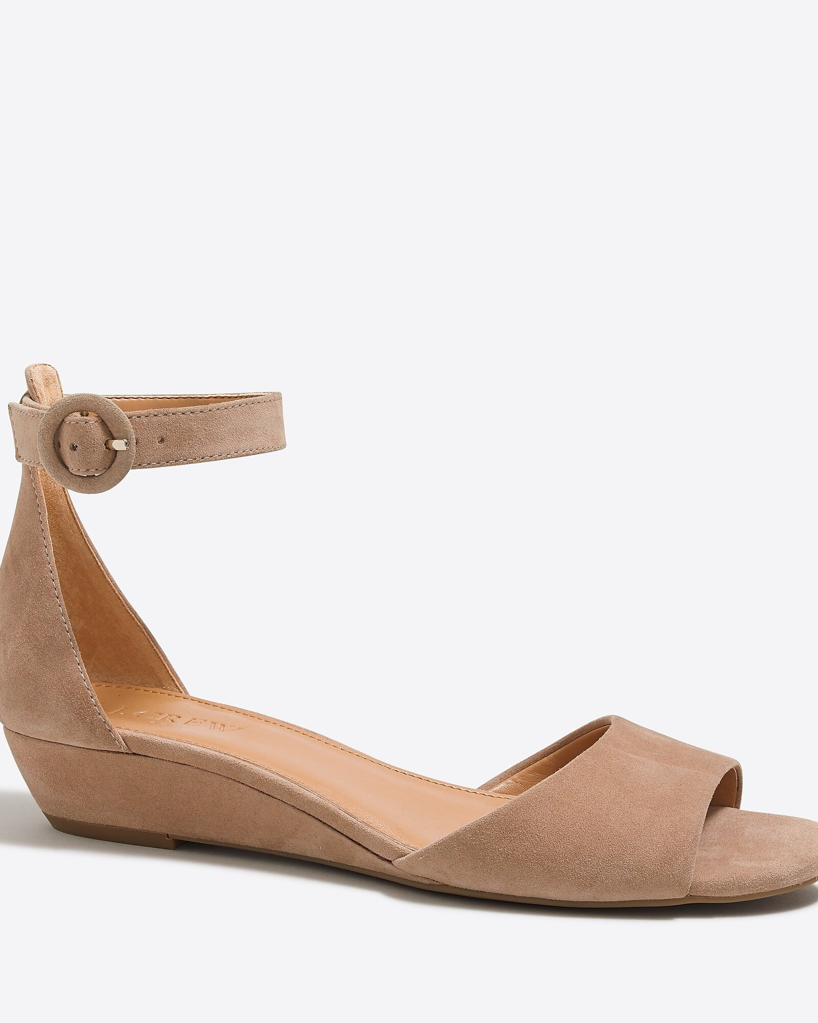 Suede demi-wedge sandals | J.Crew Factory
