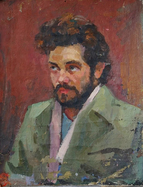 Portrait Man original oil painting, oil portrait paintings, Ukrainian artist Batov G.P. Port 50-40 o | Etsy (US)