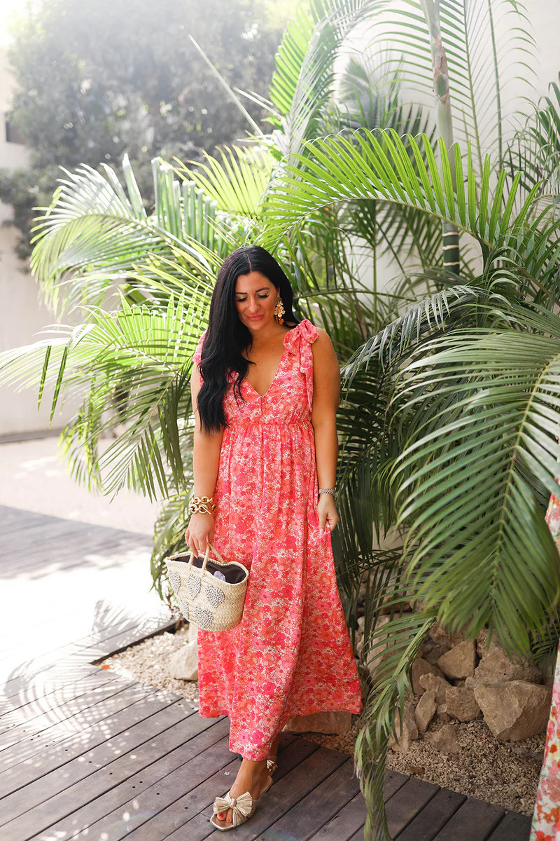 BuddyLove | Meme Tie-Shoulder Maxi Dress | Hawaiian Sun | BuddyLove