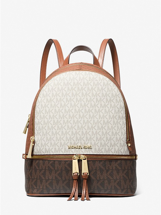 Rhea Medium Color-Block Logo Backpack | Michael Kors US