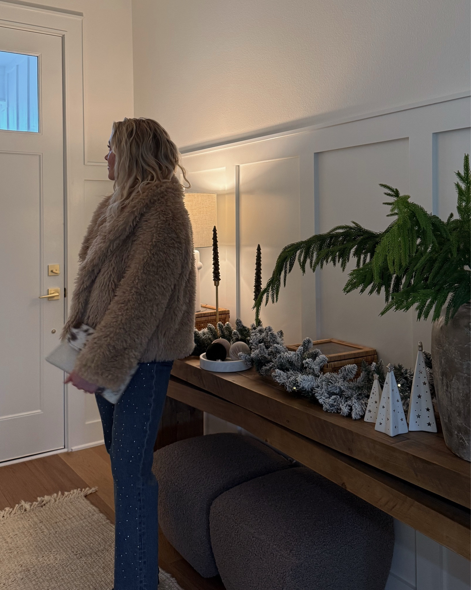 A fun winter night out outfit - faux fur, sparkle jeans, and an easy statement look! 

#LTKgrwm #LTKootd #LTKHoliday