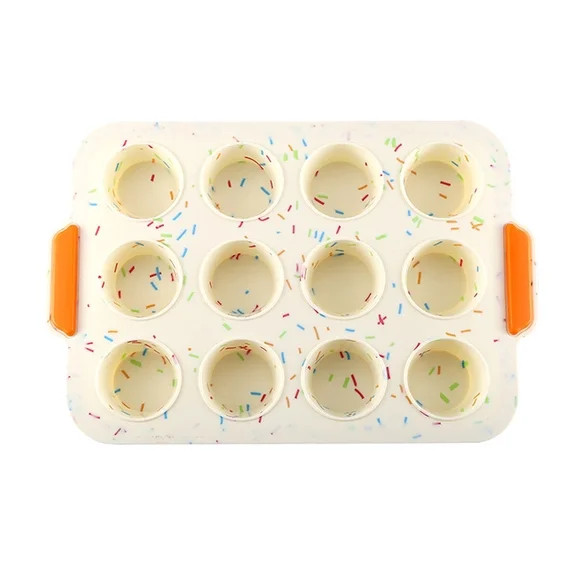 Silicone Muffin Baking Pan & Cupcake Tray 12 Cup - Nonstick Cake Molds/Tin, Silicon Bakeware, BPA... | Walmart (US)