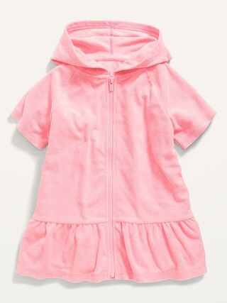 Hooded Loop-Terry Zip Swim Cover-Up for Toddler Girls | Old Navy (US)