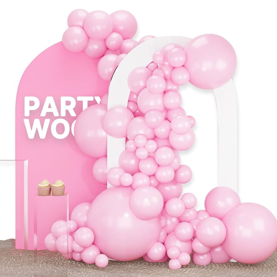 PartyWoo Pink Balloons 100 pcs Light Pink Balloons Different Sizes Pack of 36 18 12 10 5 Inch Pas... | Amazon (US)