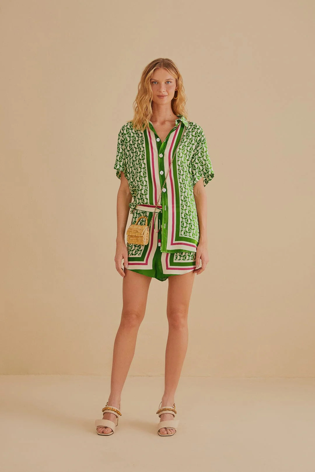 Green Pineapple Scarf Shirt | FarmRio (US)