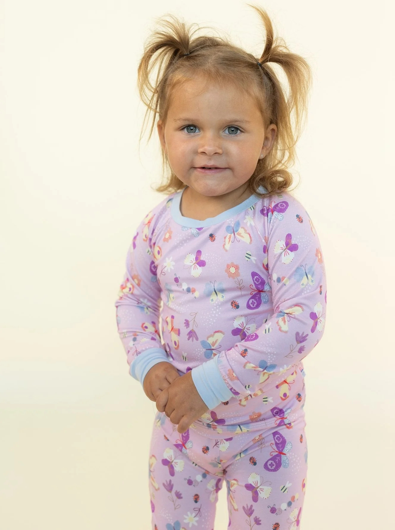 Butterfly Kisses Two-Piece Pajama Set | Tiny Jams