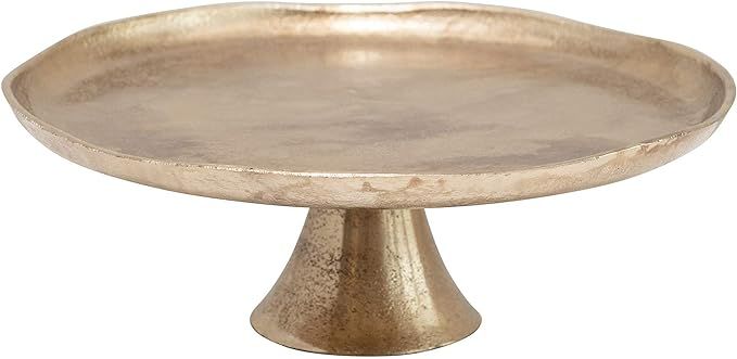Bloomingville Metal Pedestal, Antique Gold Finish Tray | Amazon (US)