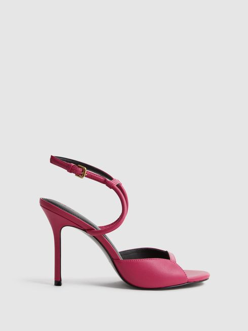 Leather Strappy Heels | Reiss UK