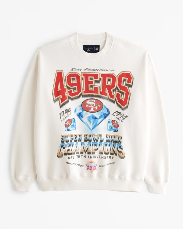 NFL San Francisco 49ers Graphic Crew Sweatshirt | NFL NFL | Abercrombie.com | Abercrombie & Fitch (US)