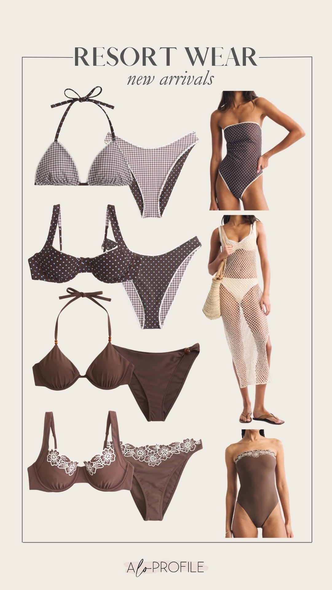 Neutral Swimwear via Abercrombie 🤎