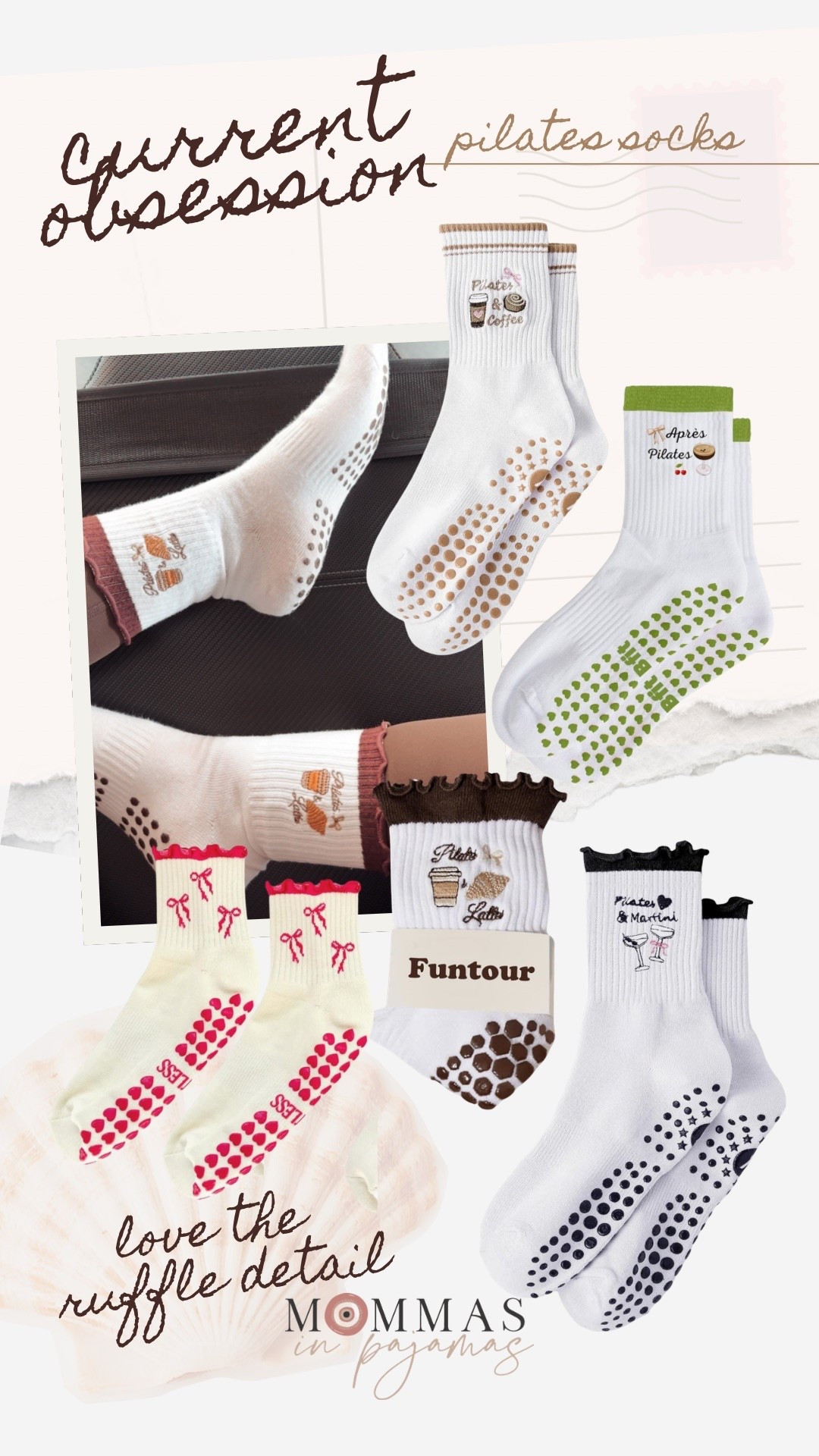 Hi, my name is Paula and I’m obsessed with cute Pilates socks.  I didn’t realize how important these grippy socks were until I started taking Pilates and I am not kidding when I say they are an absolute must have. These are so freaking cute, I love the contrast color at the top and the designs. 
Pilates socks, grippy socks, quarter crew socks  

#LTKActive #LTKPetite #LTKfitnessgoals