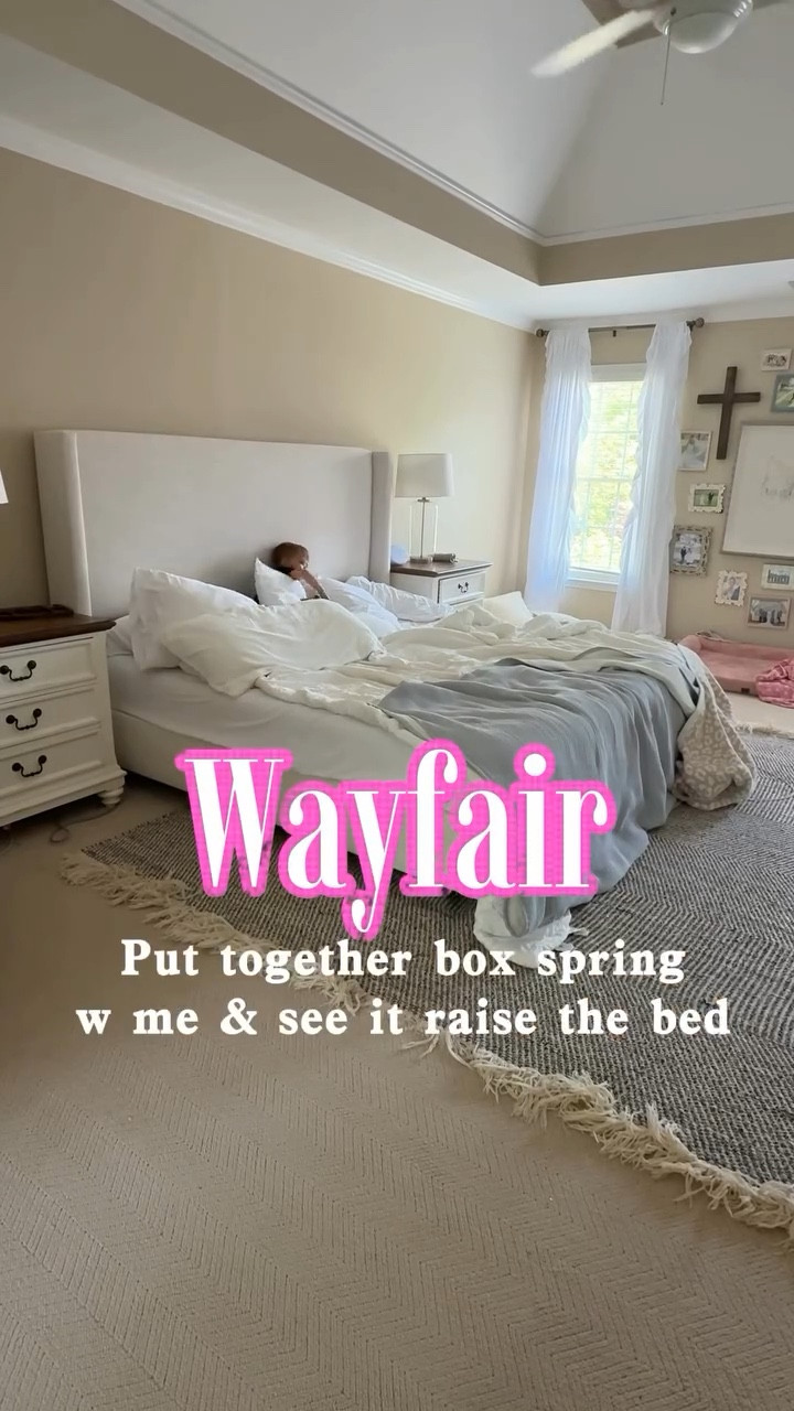 I have been loving this wingback bed from @wayfair . We had been meaning to get a new box spring and mattress to raise the bed up a bit, and I finally found a higher box spring from Wayfair too.

It was super easy to put together and gave us those extra few inches we wanted. Such a simple change, but it made a big difference in the look and feel of our room.

You can find both in my Wayfair storefront linked in my bio.

#wayfair #bedroom #home #homedecor