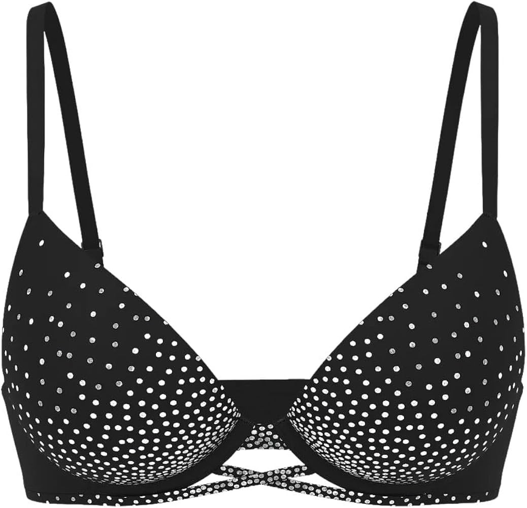 Victoria's Secret Very Sexy Sparkle Crystal Shine/Rhinestone Cradle Push-Up Bra Black New | Amazon (US)