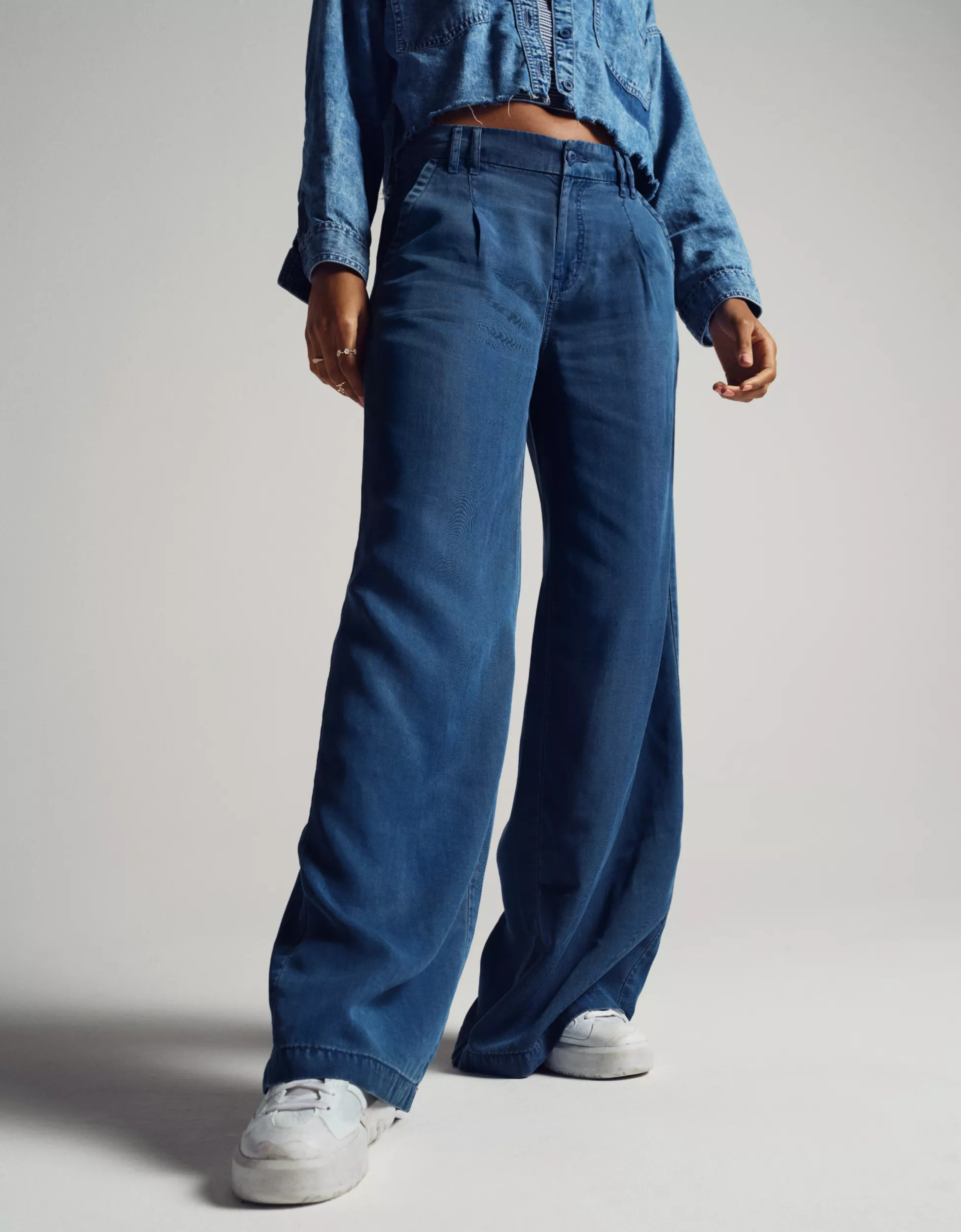 AE Dreamy Drape Stretch High-Waisted Trouser | American Eagle Outfitters (US & CA)