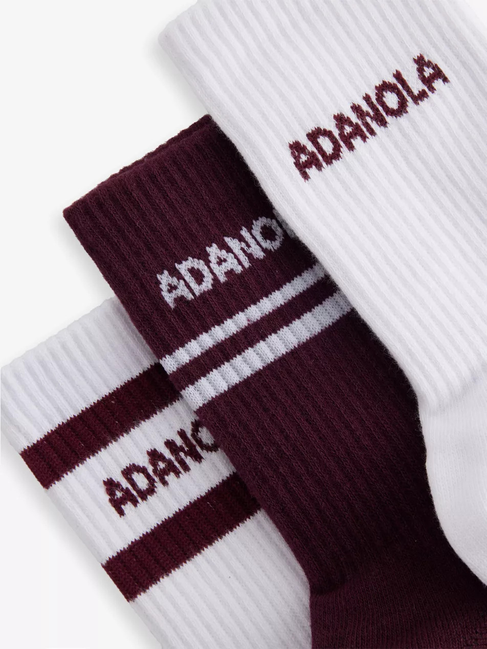 Branded 3-Pack Cotton-Blend Sport Socks | Selfridges