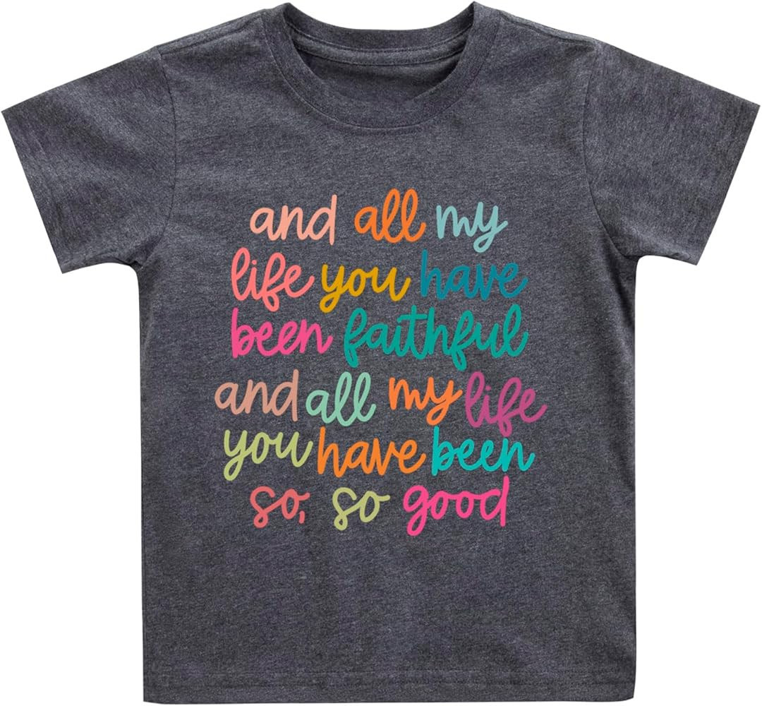 Kids Christian Shirt Toddler Created with a Purpose Shirt Boys Girls Bible Verse Religious Clothe... | Amazon (US)