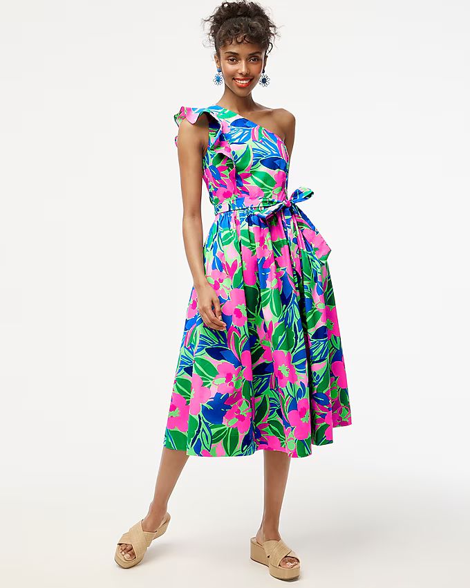 One-shoulder midi dress | J.Crew Factory