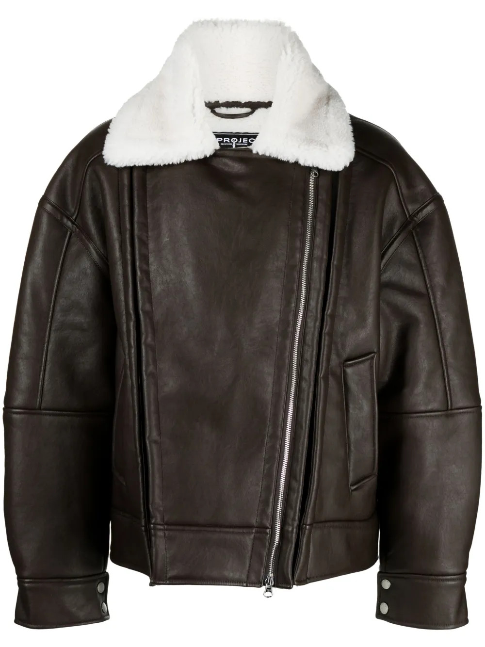 Y/Project faux-shearling Biker Jacket - Farfetch | Farfetch Global
