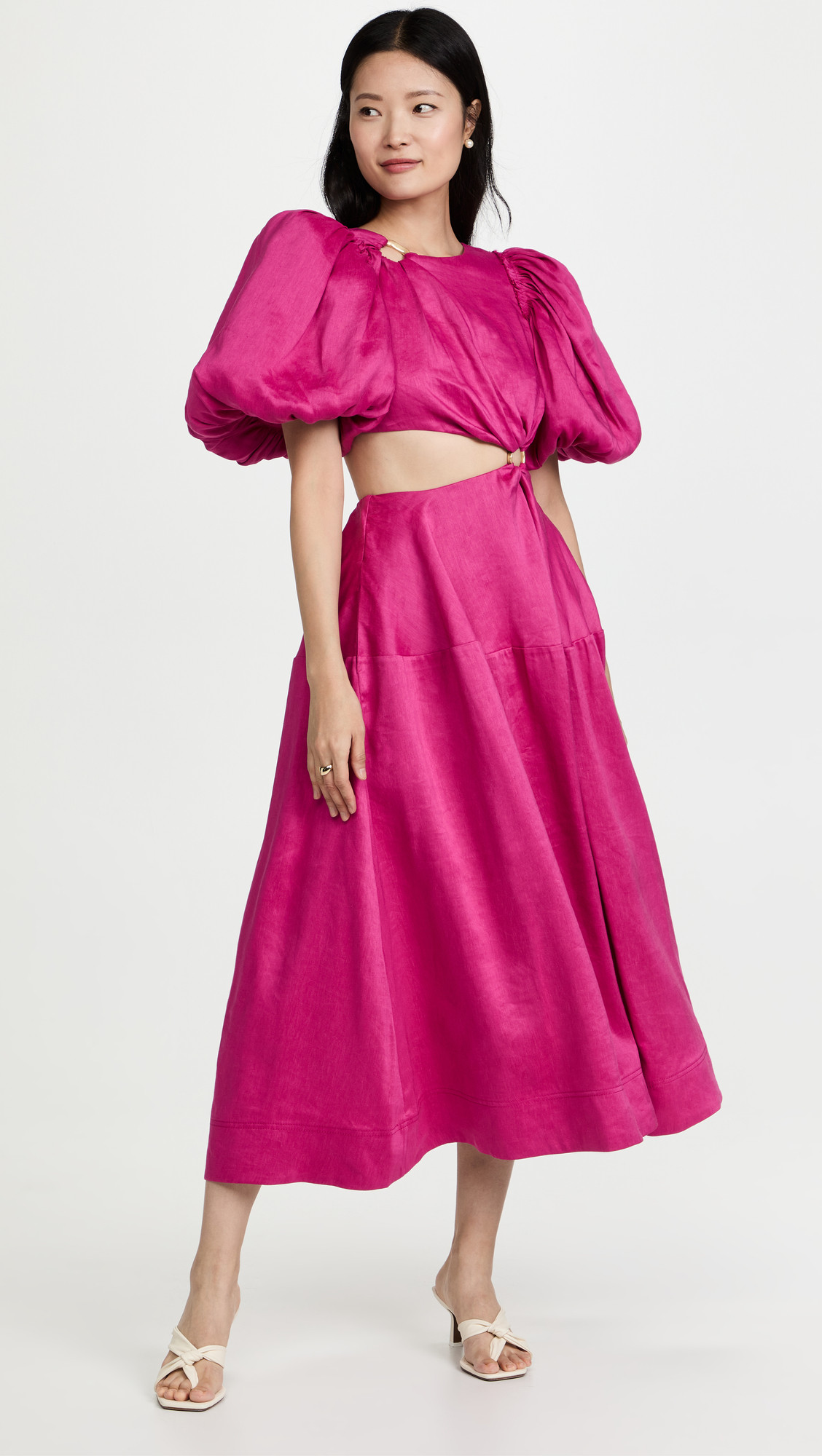 Vanades Cut Out Ring Midi Dress | Shopbop