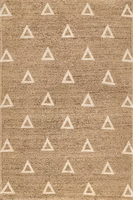 Maui Delilah Jute Geometric Natural Rug | Rugs USA