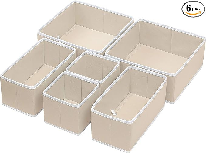 Simple Houseware Foldable Cloth Storage Box Closet Dresser Drawer Divider Organizer Basket Bins f... | Amazon (US)