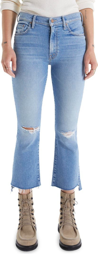 The Insider High Waist Crop Step Fray Hem Jeans | Nordstrom