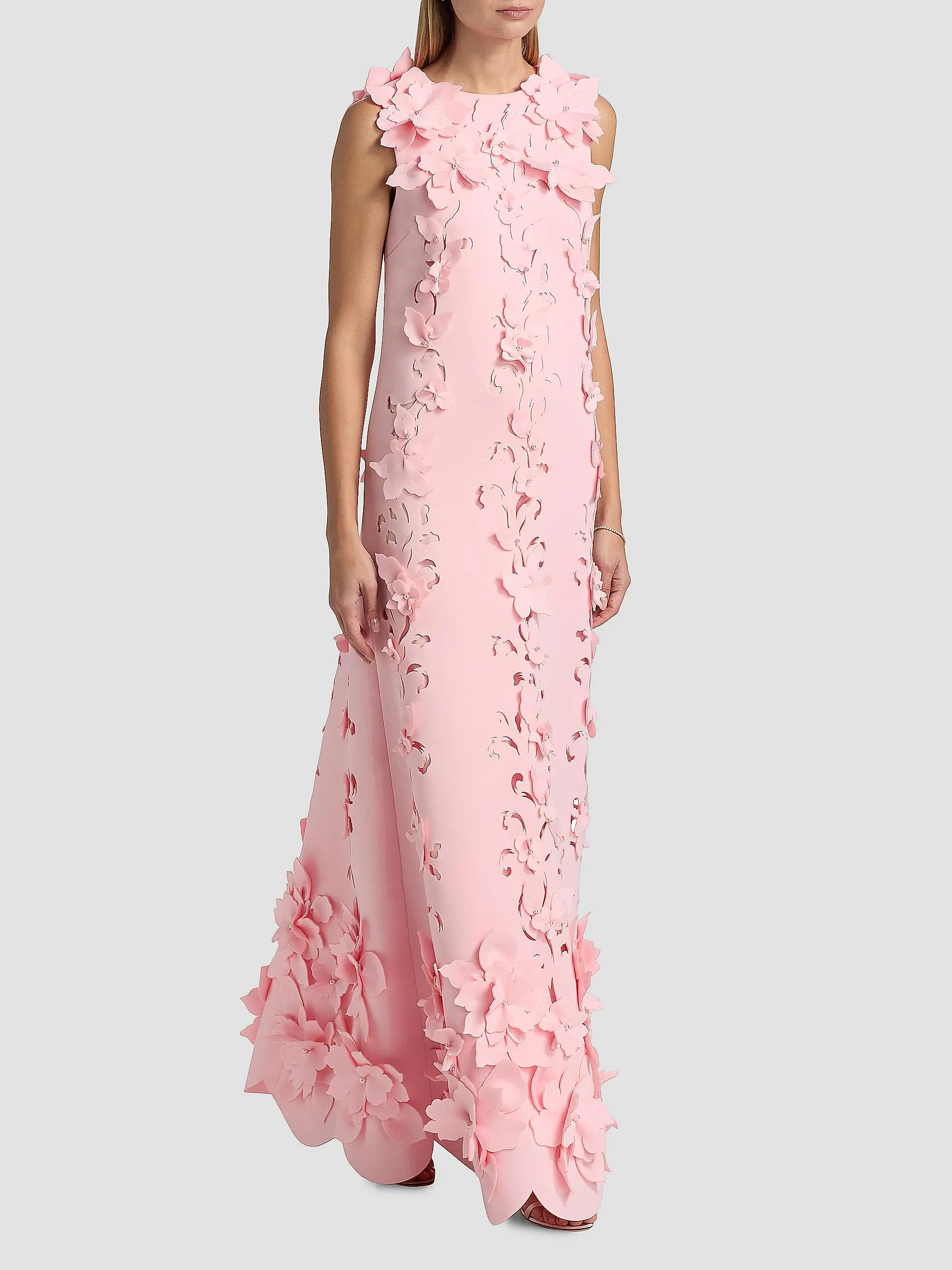 Floral-Appliqué Embellished Gown | Saks Fifth Avenue