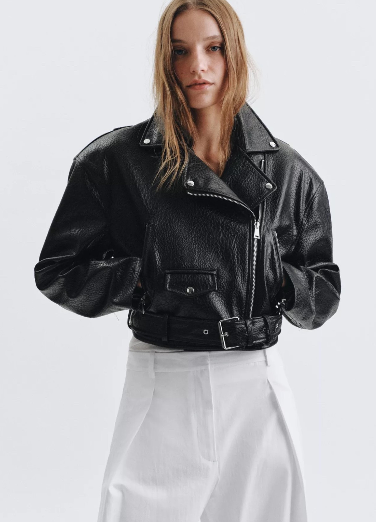 Zara leather jacket 