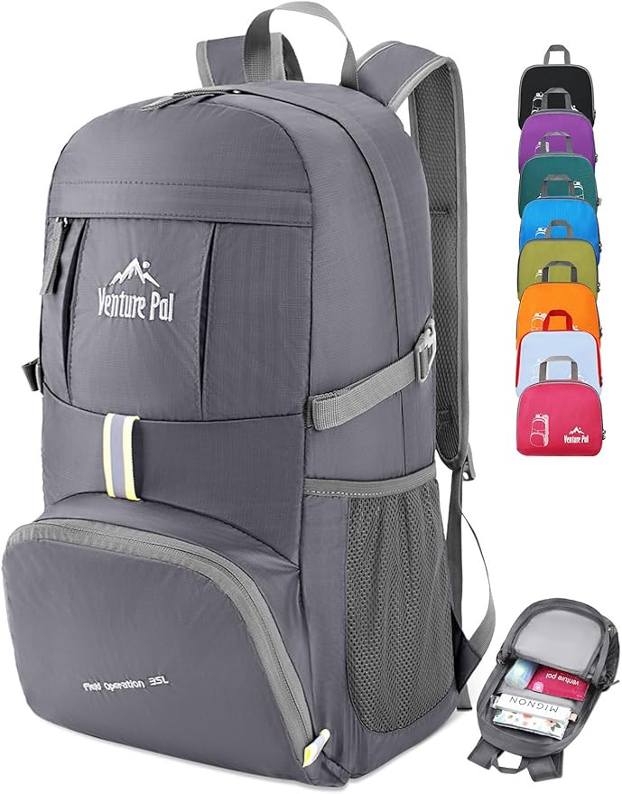 Venture Pal 35L Ultralight Lightweight Packable Foldable Travel Camping Hiking Outdoor Sports Bac... | Amazon (US)